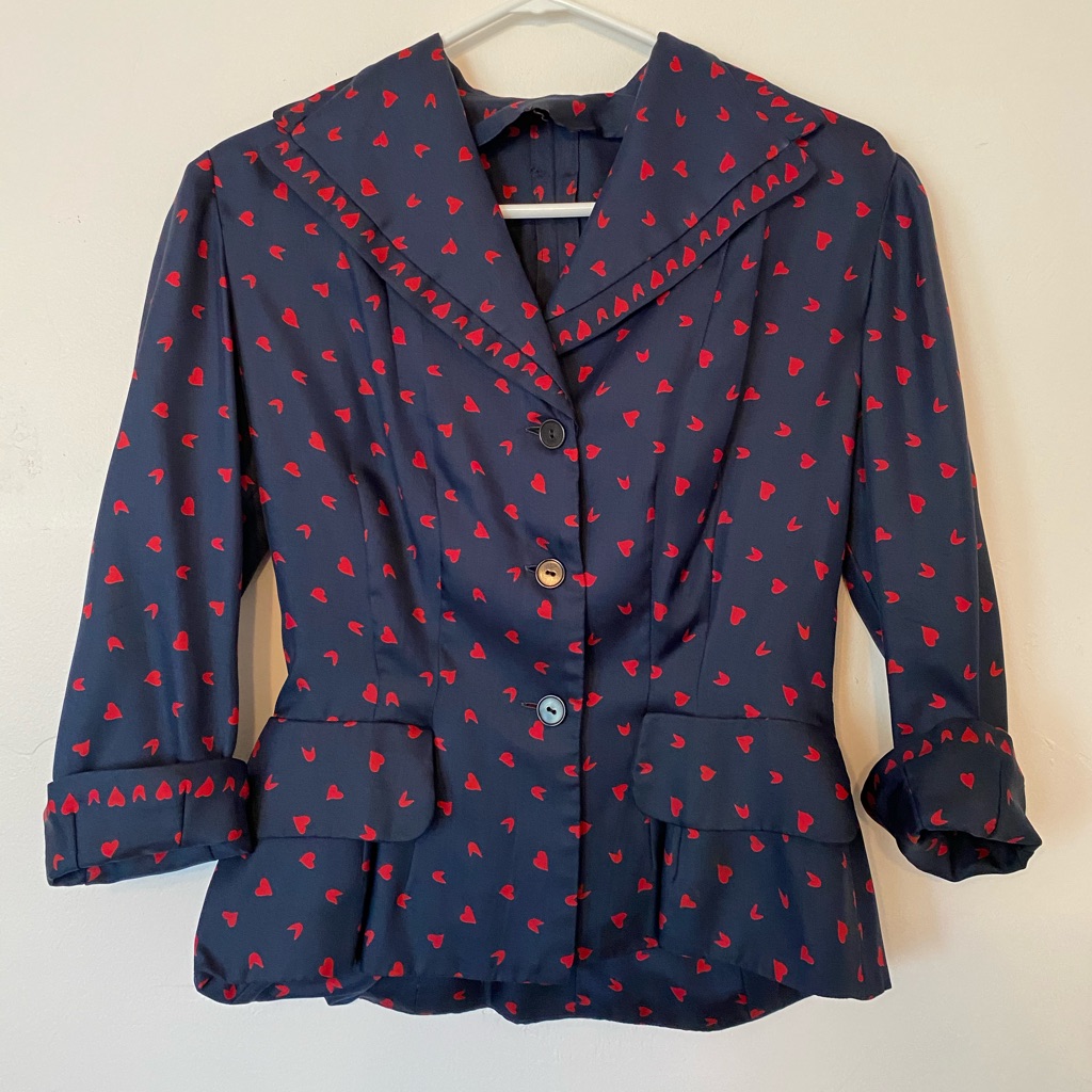Vintage Silk Sleeveless Dress W/ Jacket (Late 40s)